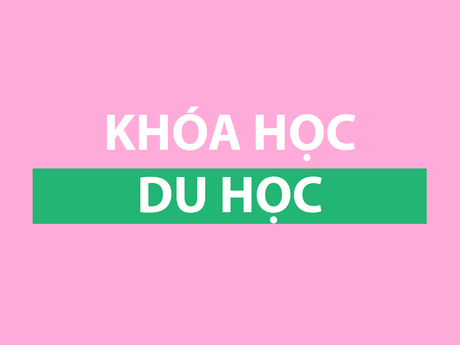 Khóa học du học